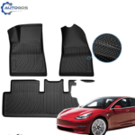 Top 5 Rubber Car Floor Mats for 2022 Tesla model 3 5 Home Hardware Tesla Model 3 Floor Mat Set